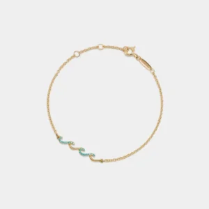 Ocean Wave Charm Anklet • Dainty Gold Sea Wave Beach Anklet • Sterling Silver Friendship Jewelry • Trendy Best Friend Gift