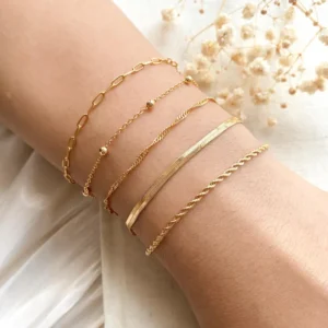 18K Gold Filled Bracelets,Paperclip Chain,Herringbone Chain,Rope,Snake Chain Bracelet,Everyday Bracelet,Dainty Bracelet,Minimalist Bracelet