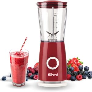 Girmi FR03 Electric Blender 170W 4 Stainless Steel Blades 500ml Red