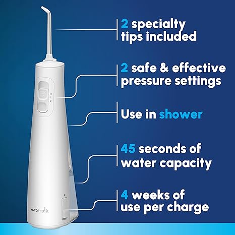 Waterpik Cordless Pulse Rechargeable Portable Water Flosser for Teeth