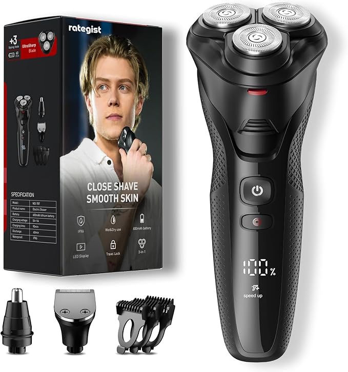 3-in-1 Shaver for Beard/Nose/Sideburns