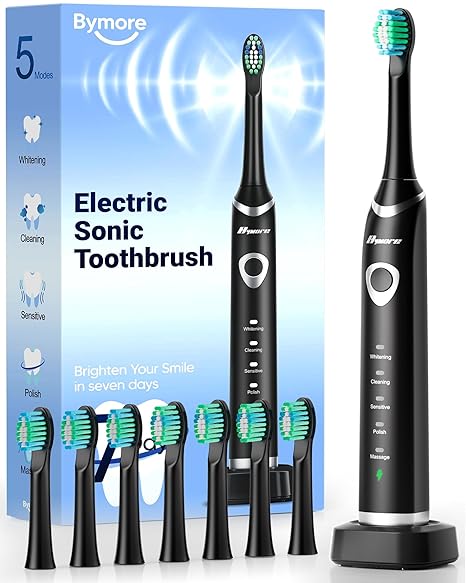 Bymore Electric Toothbrush for Adults,Travel Sonic Toothbrush