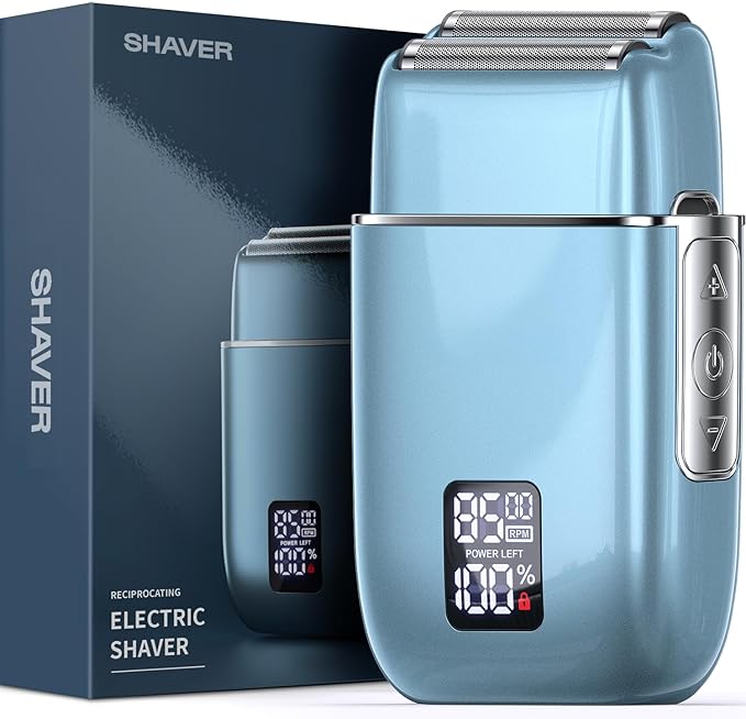 Portable Electric Razor for Men: Foil Shaver for Beard/Face