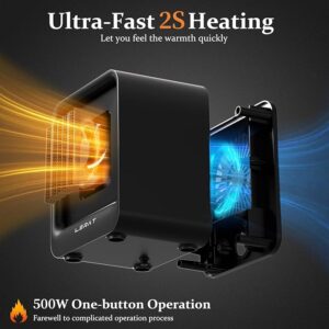 Lerat Electric Space Heater, Small Heater for Indoor Use