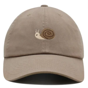 Embroidered Snail Dad Hat, Cute Baseball Cap