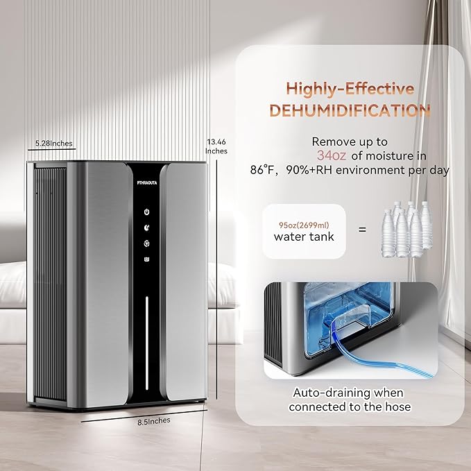95oz Home Dehumidifier, (950 sq.ft) Quiet