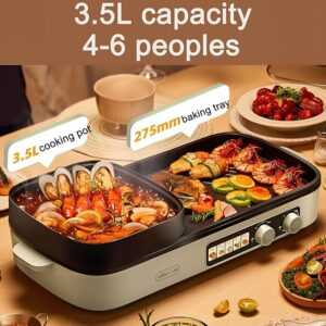 TECHBEAR Electric Hot Pot with Divider
