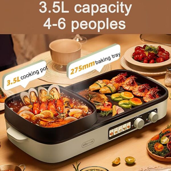 TECHBEAR Electric Hot Pot with Divider